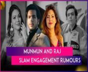 Munmun Dutta and Raj Anadkat, well-known for their roles in Taarak Mehta Ka Ooltah Chashmah (TMKOC), left fans and viewers surprised when reports of their engagement surfaced online. According to the reports, Munmun and Raj exchanged rings in the presence of their family members at a private ceremony in Vadodara, Gujarat. However, both TMKOC stars dismissed the engagement speculations by sharing posts on their respective social media handles.&#60;br/&#62;
