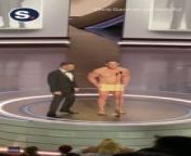 John Cena Quickly Fitted With Robe After Nude Oscars Skit from lv83net nude