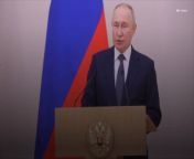 Putin Says Russia , Is Ready for Nuclear War.&#60;br/&#62;Russian President Vladimir Putin&#39;s comments &#60;br/&#62;were released in an interview with Russian state &#60;br/&#62;television on March 14, NBC News reports.&#60;br/&#62;He was asked if Russia was ready for &#60;br/&#62;nuclear war, to which he responded.&#60;br/&#62;“From a military-technical point of view, &#60;br/&#62;we are, of course, ready.”.&#60;br/&#62;He went on to say that if U.S. troops set foot &#60;br/&#62;in Russia or Ukraine, it would be viewed as &#60;br/&#62;an intervention, risking nuclear war.&#60;br/&#62;He went on to say that if U.S. troops set foot &#60;br/&#62;in Russia or Ukraine, it would be viewed as &#60;br/&#62;an intervention, risking nuclear war.&#60;br/&#62;However, Putin believes that President &#60;br/&#62;Joe Biden&#39;s seasoned political experience &#60;br/&#62;will prevent that from happening. .&#60;br/&#62;However, Putin believes that President &#60;br/&#62;Joe Biden&#39;s seasoned political experience &#60;br/&#62;will prevent that from happening. .&#60;br/&#62;“So I don’t think that here everything &#60;br/&#62;is rushing so head-on” to nuclear warfare, &#60;br/&#62;“but we are ready for this,” Putin said.&#60;br/&#62;Nuclear weapons would only come into play &#60;br/&#62;“if we are talking about the existence of the &#60;br/&#62;Russian state, about the threat to our &#60;br/&#62;sovereignty and independence,” Putin said.&#60;br/&#62;Putin went on to say that Russia was willing &#60;br/&#62;to take part in peace talks with Ukraine.&#60;br/&#62;For us to negotiate now just because they &#60;br/&#62;are running out of ammunition is somewhat &#60;br/&#62;ridiculous on our part... We are, however, &#60;br/&#62;ready for a serious conversation, Russian President Vladimir Putin, via statement.&#60;br/&#62;His comments come ahead of the &#60;br/&#62;presidential election taking place on March 15-17.&#60;br/&#62;Putin is expected to be reelected for the &#60;br/&#62;fifth time, securing a new six-year term.&#60;br/&#62;On March 12, the White House announced &#60;br/&#62;&#36;300 million more in weapons aid for Ukraine.&#60;br/&#62;On March 12, the White House announced &#60;br/&#62;&#36;300 million more in weapons aid for Ukraine