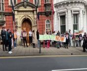 Watch as Isle of Man demonstrators stage noisy protest outside Tynwald