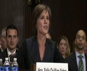 In her 2015 confirmation hearing, Sally Yates responds to Jeff Sessions when asked about saying no to the president.