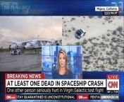 One person is dead Friday after Virgin Galactic&#39;s SpaceShipTwo experimental rocket plane crashed in the Mohave Desert after the aircraft suffered an &#92;