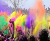 Holi is the traditional Indian festival of colors. It is a welcome to spring when earth is at its colorful best.&#60;br/&#62;People apply dry colors on each other, symbolically making themselves one with all the fresh blooms.