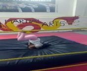 Akshu gymnastic practice 4April24