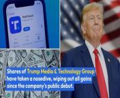 Shares of Trump Media &amp; Technology Group have taken a nosedive, wiping out all gains since the company’s public debut. The stock’s value dropped by an additional 11% on Monday, leaving investors and market analysts scratching their heads.