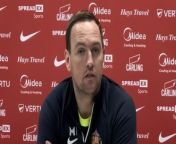 Sunderland Interim Head Coach Mike Dodds is hoping to make life difficult for promotion-chasing Leeds United, as his side visit Elland Road. The Black Cats are hoping to maintain fight as their season concludes, whilst opponents Leeds are in a three-horse race for automatic promotion. Daniel Wales reports.