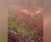 Thousands of Bayer Leverkusen fans storm pitch as club win historic Bundesliga titleBayer Leverkusen
