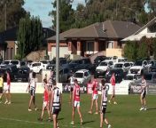 BFNL: Steven Stroobants kicks a goal for South Bendigo from hot south indian aunty in saree