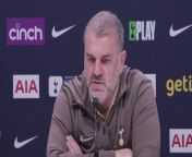 Tottenham boss Ange Postecoglu gave his thoughts on their progress this season as they prepare to face Newcastle United&#60;br/&#62;Tottenham, London, UK