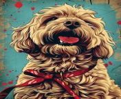Prompt Midjourney : a cavapoo dog, detailed vector illustration, colorful, digital art style, vintage poster design with rough edges, colorful splashes on background, detailed character illustrations, texturerich canvases, high contrast pink and teal color schemes, strong facial expression, romanticized depictions of wilderness --ar 3:4 --stylize 200 --sref https://s.mj.run/byIs_gLR0Gs https://s.mj.run/nvRae5AzAoo https://s.mj.run/eGndL0Aaml4 --cref https://s.mj.run/9OIxr-Dl5b0