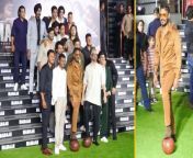 Superstar Ajay Devgn arrives for the special screening night of his upcoming sports-autobiographical genre movie, Maidaan. Amit Ravindranath Sharma (Director) &amp; Boney Kapoor (Producer) with the entire star-cast of their football-film were also spotted gracing the cinematic event.