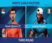 Top seed Novak Djokovic overcame the crowd to defeat Lorenzo Musetti in straight sets in Monte Carlo