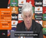 Atalanta boss Gian Piero Gasperini praised his team for beating Liverpool 3-0 at Anfield in the Europa League
