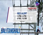 Itinaas na naman sa Red Alert ang Luzon grid!&#60;br/&#62;&#60;br/&#62;&#60;br/&#62;Balitanghali is the daily noontime newscast of GTV anchored by Raffy Tima and Connie Sison. It airs Mondays to Fridays at 10:30 AM (PHL Time). For more videos from Balitanghali, visit http://www.gmanews.tv/balitanghali.&#60;br/&#62;&#60;br/&#62;#GMAIntegratedNews #KapusoStream&#60;br/&#62;&#60;br/&#62;Breaking news and stories from the Philippines and abroad:&#60;br/&#62;GMA Integrated News Portal: http://www.gmanews.tv&#60;br/&#62;Facebook: http://www.facebook.com/gmanews&#60;br/&#62;TikTok: https://www.tiktok.com/@gmanews&#60;br/&#62;Twitter: http://www.twitter.com/gmanews&#60;br/&#62;Instagram: http://www.instagram.com/gmanews&#60;br/&#62;&#60;br/&#62;GMA Network Kapuso programs on GMA Pinoy TV: https://gmapinoytv.com/subscribe
