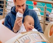 A one-year-old tot was left in stitches when riding his first roller coaster.&#60;br/&#62;&#60;br/&#62;Video shows Cruz Kimitri-McElroy on his dad&#39;s lap and laughing uncontrollably on the Slinky Dog ride in Disneyland Paris.&#60;br/&#62;&#60;br/&#62;Parents Simon McElroy and Sophia-Kimitri McElroy took Cruz and his sister Ariana on a trip to Disneyland earlier this month. &#60;br/&#62;&#60;br/&#62;Cruz had never been on a roller coaster before so Simon and Sophia couldn&#39;t believe it when he started to laugh uncontrollably.&#60;br/&#62;&#60;br/&#62;Sophia, 34, from Weston-super-Mare in North Somerset, said: &#92;