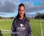 Watch: Former AFL player Steven Motlop after 2024 Hampden league debut for North Warrnambool Eagles