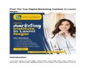 Learnupdigital is the best digital marketing institute in laxmi nagar,learnupdigital is helping you achieve your digital marketing goals and gain the skills and knowledge you need to succeed in the field. join learnupdigital now.&#60;br/&#62;visit for more information: https://learnupdigital.com/digital-marketing-institute-in-laxminagar.html
