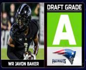 Javon Baker was selected by the New England Patriots in the fourth round (110th overall) of the 2024 NFL Draft. To provide a thorough analysis of this pick, CLNS Media&#39;s Taylor Kyles and Mike Kadlick will feature on CLNS Media&#39;s Draft Central. They plan to assess and grade Baker&#39;s selection, examining how his skills and potential fit within the Patriots&#39; system and how he might contribute to the team&#39;s future success. &#60;br/&#62;&#60;br/&#62;Get in on the excitement with PrizePicks, America’s No. 1 Fantasy Sports App, where you can turn your hoops knowledge into serious cash. Download the app today and use code CLNS for a first deposit match up to &#36;100! Pick more. Pick less. It’s that Easy!
