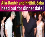 The cast of Ayan Mukerji’s ‘Brahmāstra: Part One: Shiva’ and the upcoming film ‘War 2’ were spotted enjoying a dinner together in Mumbai. Among the attendees were Alia Bhatt, Ranbir Kapoor, Karan Johar, and Jr NTR. Hrithik Roshan was also seen arriving hand-in-hand with his girlfriend Saba Azad, adding to the star-studded affair.&#60;br/&#62;&#60;br/&#62;#aliabhatt #ranbirkapoor #jrntr #hrithikroshan #sabaazad #brahmastra #war2 #couplegoals #viralvideo #trending #bollywood
