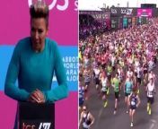 This was the moment Olympic legend Kelly Holmes got the 2024 London Marathon under way.Source: BBC