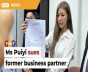 Ms Puiyi claims that the man, known as ‘Mentos’, was supposed to settle tax arrears for her company with the sum.&#60;br/&#62;&#60;br/&#62;&#60;br/&#62;Read More: https://www.freemalaysiatoday.com/category/nation/2024/04/22/model-ms-puiyi-sues-ex-business-partner-for-allegedly-cheating-her-of-rm4-3mil/ &#60;br/&#62;&#60;br/&#62;Laporan Lanjut: https://www.freemalaysiatoday.com/category/bahasa/tempatan/2024/04/22/dakwa-ditipu-rm4-3-juta-ms-puiyi-saman-bekas-rakan-kongsi/&#60;br/&#62;&#60;br/&#62;Free Malaysia Today is an independent, bi-lingual news portal with a focus on Malaysian current affairs.&#60;br/&#62;&#60;br/&#62;Subscribe to our channel - http://bit.ly/2Qo08ry&#60;br/&#62;------------------------------------------------------------------------------------------------------------------------------------------------------&#60;br/&#62;Check us out at https://www.freemalaysiatoday.com&#60;br/&#62;Follow FMT on Facebook: https://bit.ly/49JJoo5&#60;br/&#62;Follow FMT on Dailymotion: https://bit.ly/2WGITHM&#60;br/&#62;Follow FMT on X: https://bit.ly/48zARSW &#60;br/&#62;Follow FMT on Instagram: https://bit.ly/48Cq76h&#60;br/&#62;Follow FMT on TikTok : https://bit.ly/3uKuQFp&#60;br/&#62;Follow FMT Berita on TikTok: https://bit.ly/48vpnQG &#60;br/&#62;Follow FMT Telegram - https://bit.ly/42VyzMX&#60;br/&#62;Follow FMT LinkedIn - https://bit.ly/42YytEb&#60;br/&#62;Follow FMT Lifestyle on Instagram: https://bit.ly/42WrsUj&#60;br/&#62;Follow FMT on WhatsApp: https://bit.ly/49GMbxW &#60;br/&#62;------------------------------------------------------------------------------------------------------------------------------------------------------&#60;br/&#62;Download FMT News App:&#60;br/&#62;Google Play – http://bit.ly/2YSuV46&#60;br/&#62;App Store – https://apple.co/2HNH7gZ&#60;br/&#62;Huawei AppGallery - https://bit.ly/2D2OpNP&#60;br/&#62;&#60;br/&#62;#FMTNews #MsPuiyi #Sues #BusinessPartner #Fraud