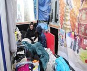 A homeless woman in Birmingham says living in a bus shelter with her boyfriend and mum is safer than being put in temporary housing with drug addicts.&#60;br/&#62;Destiny Mitchell moved into the 3m (9.8ft) by 1m (3.2ft) glass and metal shelter in Selly Oak, Birmingham, seven months ago.&#60;br/&#62;The 26-year-old, who has autism, lives in the disused bus stop on Bristol Road with boyfriend Ryan, 31, and her 44-year-old mum.&#60;br/&#62;Destiny says the council offered them temporary accommodation but she does not want to be separated from her mum who also has autism.&#60;br/&#62;The trio have tried to give the graffiti-covered shelter home comforts with a carpet, drawers and even an old pair of Super Mario curtains where the timetables were once displayed.&#60;br/&#62;They have also been given garden chairs, a bin and sleeping bags from wellwishers.&#60;br/&#62;She says the three of them use sellotape and cardboard given to them by students to patch up leaks in the roof and walls of their shelter.