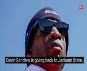 Jackson State head coach Deion Sanders is giving back to his program