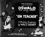 Oh Teacher (1927) - Oswald the Lucky Rabbit from student and miss teacher