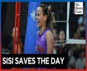 Flying Titans outlast Foxies&#60;br/&#62;&#60;br/&#62;Sisi Rondina explodes for 29 points to survive the gritty Foxies in five sets, 25-15, 24-26. 21-25, 25-21, 15-12, in the Premier Volleyball League (PVL) 2024 All-Filipino Conference at the Philippine Sports Arena in Pasig on Tuesday, April 23, 2024. Choco Mucho finished the elimination round witha 9-2 win-loss record.&#60;br/&#62;&#60;br/&#62;Video by Nicole Anne D.G. Bugauisan&#60;br/&#62;&#60;br/&#62;Subscribe to The Manila Times Channel - https://tmt.ph/YTSubscribe &#60;br/&#62;&#60;br/&#62;Visit our website at https://www.manilatimes.net &#60;br/&#62;&#60;br/&#62;Follow us: &#60;br/&#62;Facebook - https://tmt.ph/facebook &#60;br/&#62;Instagram - https://tmt.ph/instagram &#60;br/&#62;Twitter - https://tmt.ph/twitter &#60;br/&#62;DailyMotion - https://tmt.ph/dailymotion &#60;br/&#62;&#60;br/&#62;Subscribe to our Digital Edition - https://tmt.ph/digital &#60;br/&#62;&#60;br/&#62;Check out our Podcasts: &#60;br/&#62;Spotify - https://tmt.ph/spotify &#60;br/&#62;Apple Podcasts - https://tmt.ph/applepodcasts &#60;br/&#62;Amazon Music - https://tmt.ph/amazonmusic &#60;br/&#62;Deezer: https://tmt.ph/deezer &#60;br/&#62;Tune In: https://tmt.ph/tunein&#60;br/&#62;&#60;br/&#62;#TheManilaTimes&#60;br/&#62;#tmtnews&#60;br/&#62;#chocomucho&#60;br/&#62;#farmfresh&#60;br/&#62;#PVL2024