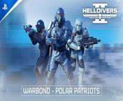 Helldivers 2 - Warbond: Polar Patriots Trailer &#124; PS5 &amp; PC Games&#60;br/&#62;&#60;br/&#62;&#60;br/&#62;Stay frosty in the raging heat of galactic battle, Helldivers!&#60;br/&#62;Keep your cool as you ice the enemies of freedom and justice with the Polar Patriots Premium Warbond for HELLDIVERS 2 out on May 9th.&#60;br/&#62;Includes weapons, armour, emotes and more. &#60;br/&#62;&#60;br/&#62;Requires base game, paid purchase of Super Credits, and game progression to unlock.