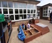 Hasting Hill Academy invited workers from AESC back into their school to celebrate the opening of the new outdoor learning area they created.