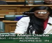 New Zealand MP Hana-Rawhiti Maipi-Clarke performed haka in parliament-(480p) from hana habesha selfia