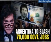 Argentine President Javier Milei plans to cut 70,000 government jobs, stop public works, and end 200,000 social welfare programs to reduce the state&#39;s size drastically. Despite potential labor union pushback, Milei aims for fiscal equilibrium this year. He cites growing public optimism about the economy. &#60;br/&#62; &#60;br/&#62;#Argentina #Argentinaeconomy #Argentinanews #JavierMilei #Mileinews #Argentinajobs #LatinAmerica #LatinAmericanews #Worldnews #Oneindia #Oneindianews &#60;br/&#62;~HT.99~PR.152~ED.101~