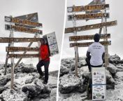 A British lorry driver has become the “first person in history” to climb Mount Kilimanjaro while carrying a FRIDGE.&#60;br/&#62;&#60;br/&#62;Michael Copeland scaled the 19,340ft (5,895m) dormant volcano with a 30kg (4.7st) kitchen appliance strapped to his back.&#60;br/&#62;&#60;br/&#62;The 39-year-old HGV driver and former Army fitness instructor completed the gruelling challenge to raise awareness about mental health.