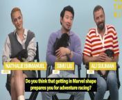 It’s no secret that virtually anyone who plays a superhero within the Marvel universe gets absolutely ripped on the studio’s dime. Brie Larson went viral for getting Captain Marvel fit, Chris Hemsworth continues to share his Thor workouts on social media, and Hugh Jackman has been hitting the weights in anticipation of Wolverine&#39;s return for Deadpool 3. As for Simu Liu, the Shang-Chi actor claims that his superhero diet is rather “lackadaisical,” but clearly his abs haven’t heard the news. In his new film, Arthur The King, he plays a professional adventure racer, so one can assume that his Marvel muscles came in handy. However, according to Liu, they may have actively worked against him. &#60;br/&#62;&#60;br/&#62;In Arthur The King, Simu Liu&#39;s character Leo climbs, cycles, hikes and runs his way through the jungles of the Dominican Republic alongside Mark Wahlberg’s Mikael. When asked how those Shang-Chi biceps came in handy, Liu said the following.
