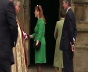 The King and Queen attended the Easter Mattins Service at St. George&#39;s Chapel, Windsor Castle on Easter Sunday. Charles, 75, joined the Queen and other members of the Royal family at the annual Easter Mattins Service in his most significant public appearance since he was diagnosed with cancer. Report by Kennedyl. Like us on Facebook at http://www.facebook.com/itn and follow us on Twitter at http://twitter.com/itn